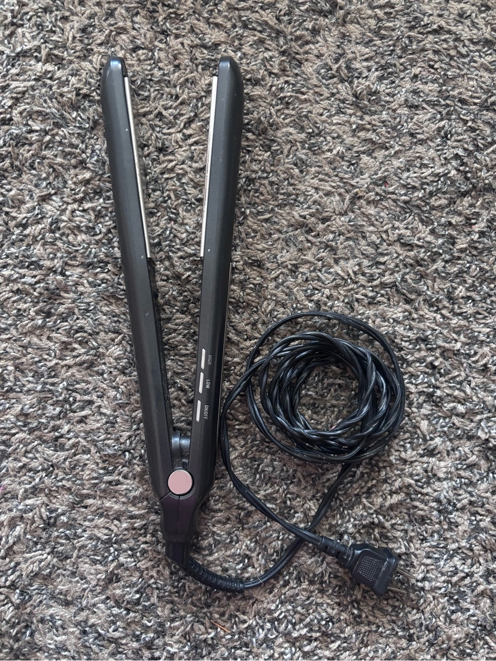 Black Hair Straightener Flat Iron with Long Cord